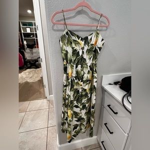 NWT H&M lemon and leaf print dress